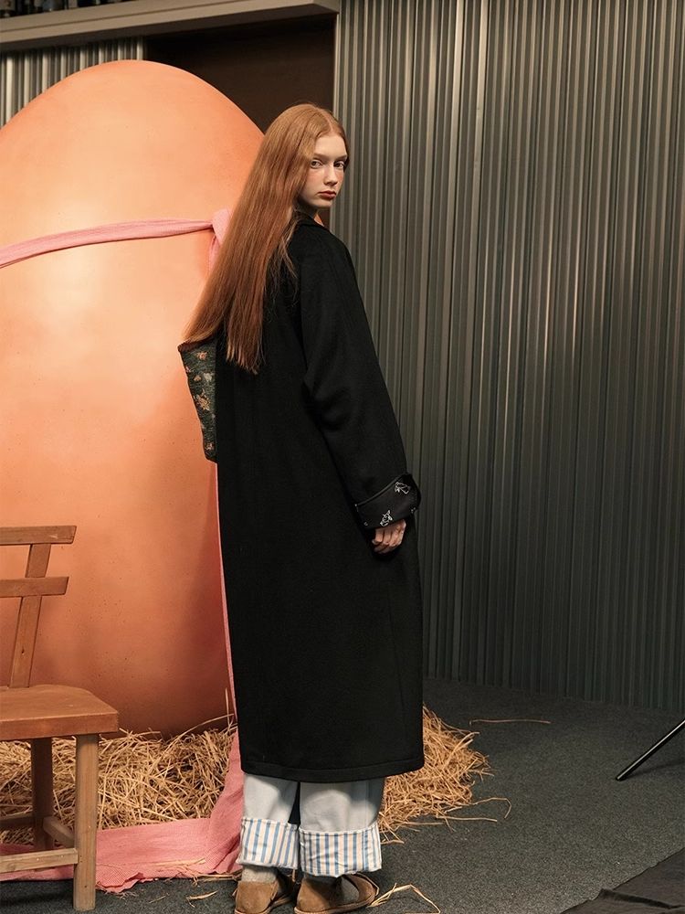 Round ball buckle simple classic Coat【s0000005939】