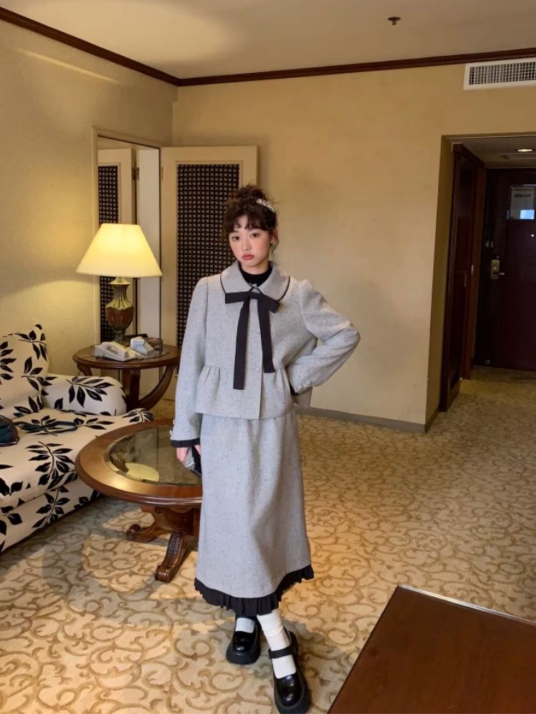 Small Lapel Double Breasted Suit【s0000005879】