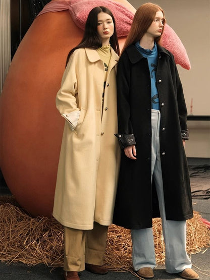 Round ball buckle simple classic Coat【s0000005939】