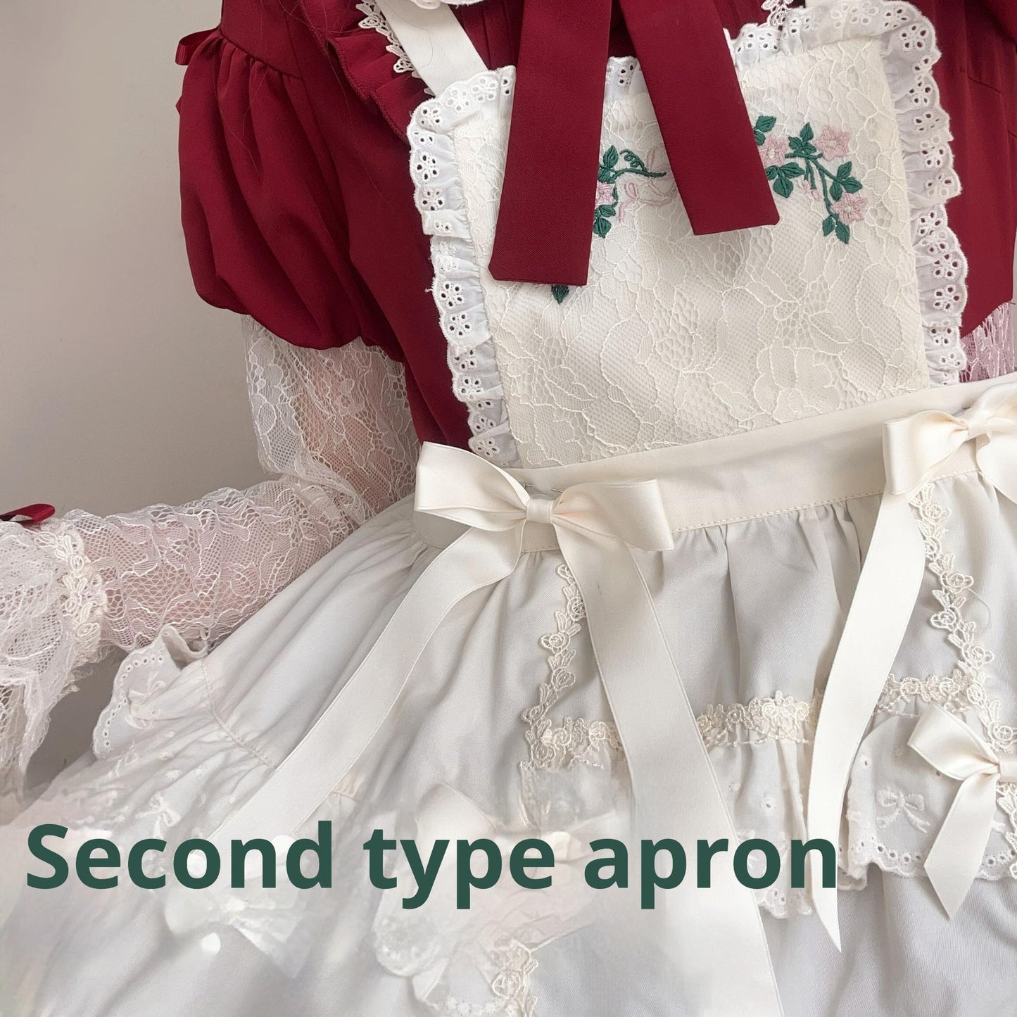 Uncle's Workshop - Mist among Flowers - Sweet Lolita OP Ruffles Lolita Apron and KC