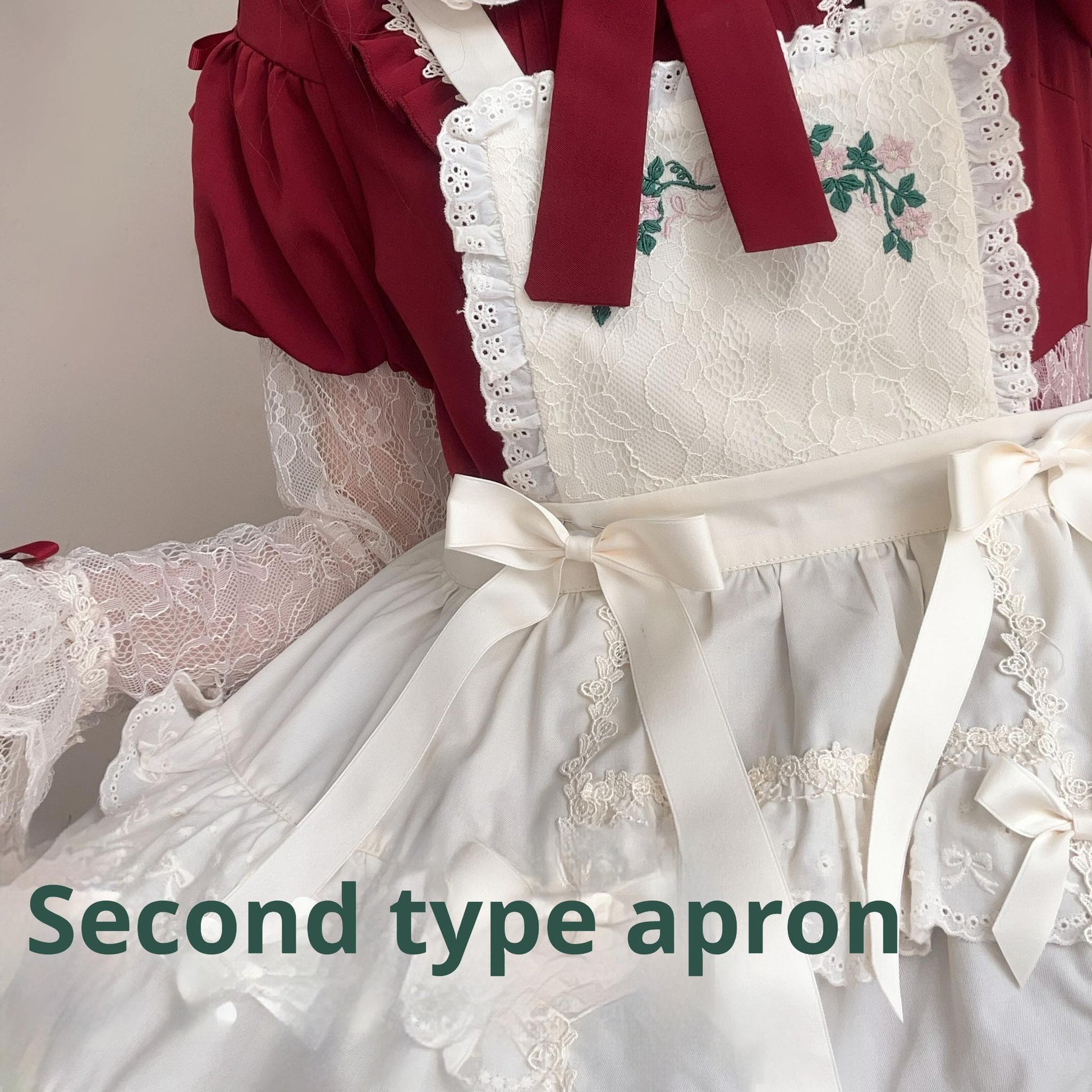 Uncle's Workshop - Mist among Flowers - Sweet Lolita OP Ruffles Lolita Apron and KC