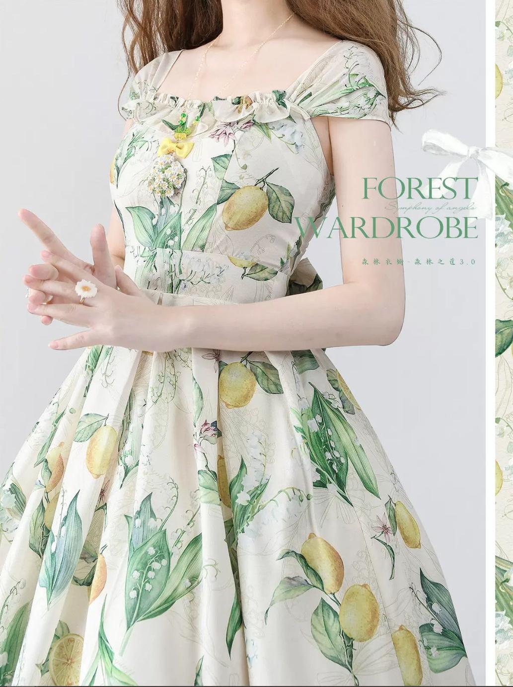 Forest Wardrobe - Forest Basket 3.0 - Vintage Lolita JSK Dress for Summer
