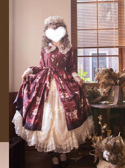 ThinkFly - Pleated Heart - Elegant Lolita Petticoat with Dotted Gauze Hem