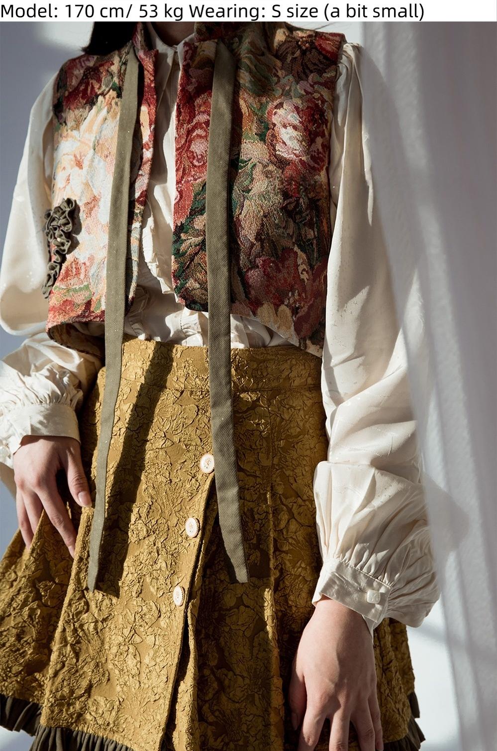 ZJstory - Gilded Age - Vintage Lolita Vest Suit Oil Painting Style Skirt Coat