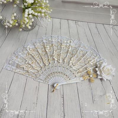 Cocoa Jam- Gothic Lolita Lace Gorgeous Folding Fan