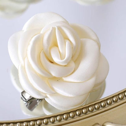 Xiaogui - Retro Lolita Brooch Rose Hairpins Flower Headdress