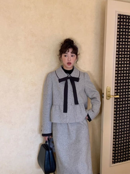 Small Lapel Double Breasted Suit【s0000005879】