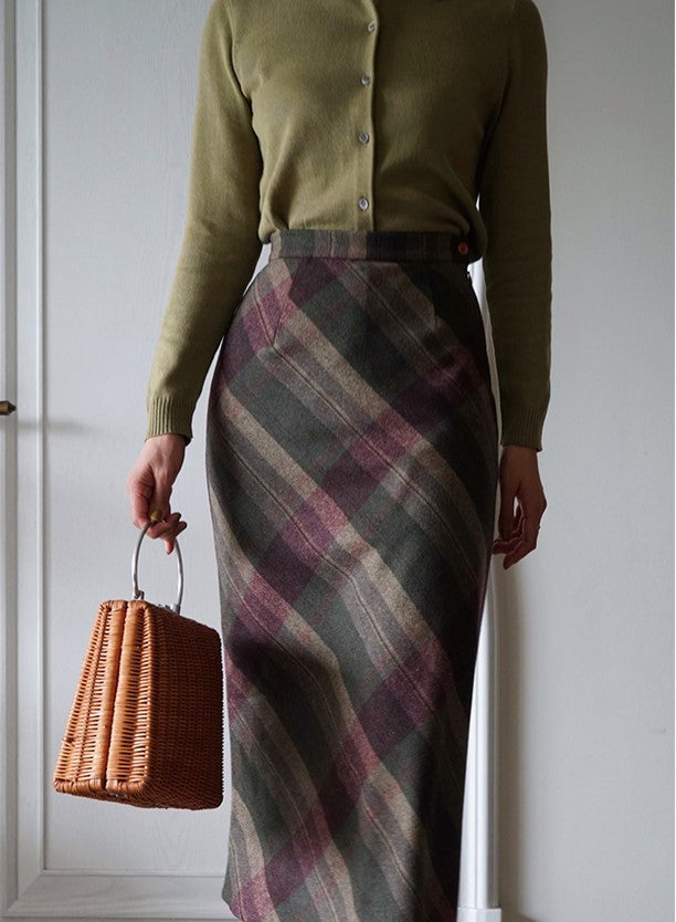 British plaid elegant skirt