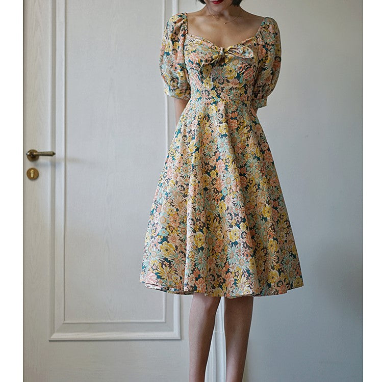 Flower field vintage dress