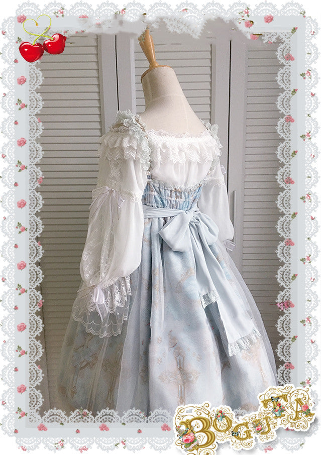 Boguta - Heidi Series - Classic Lace Puff Sleeves Blouse