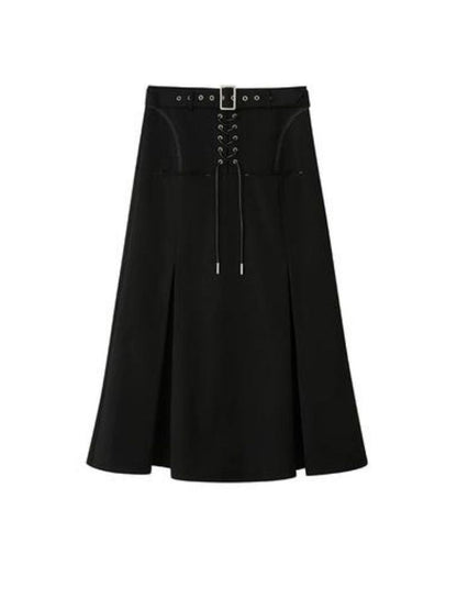 Leather A-line skirt【s0000003274】