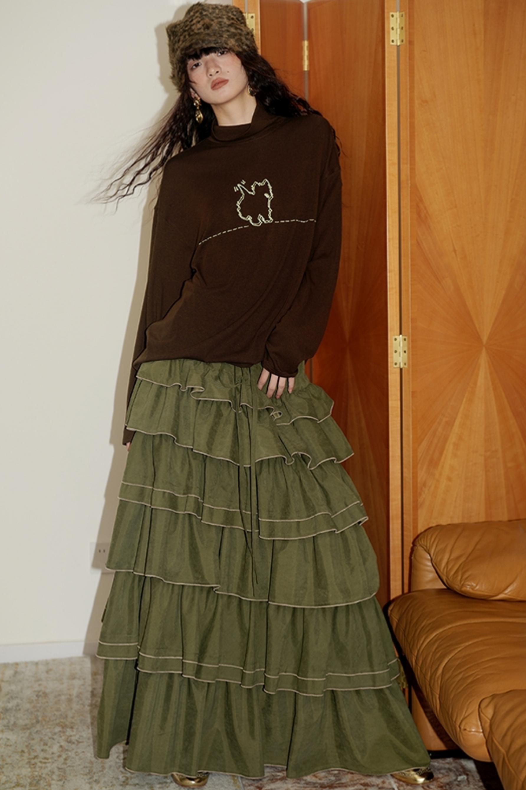 Casual Puppy Design Crewneck Top