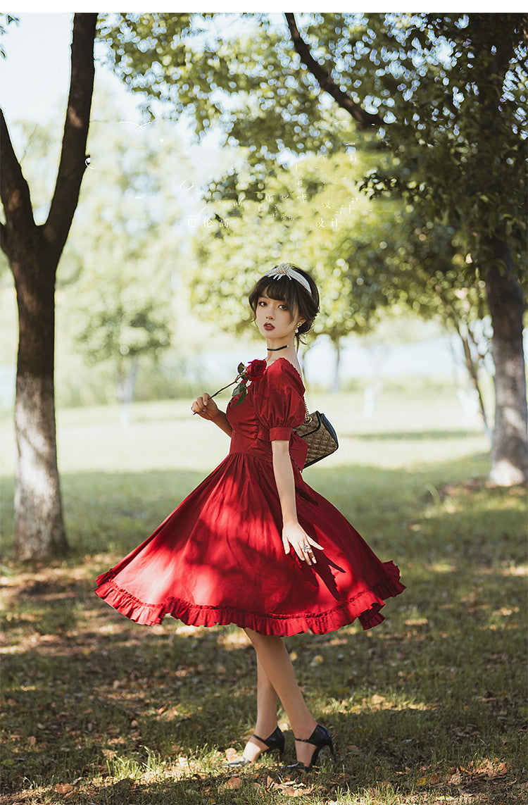 Beleganty - Miss Rebecca - Pure Color Elegant Lolita OP Dress