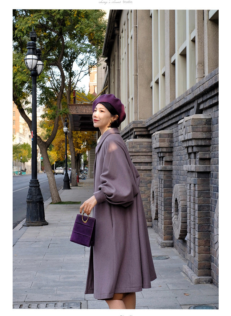 Western lady classical wool coat