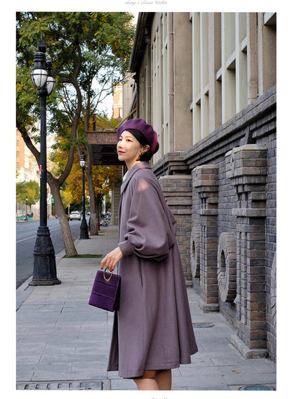 Western lady classical wool coat