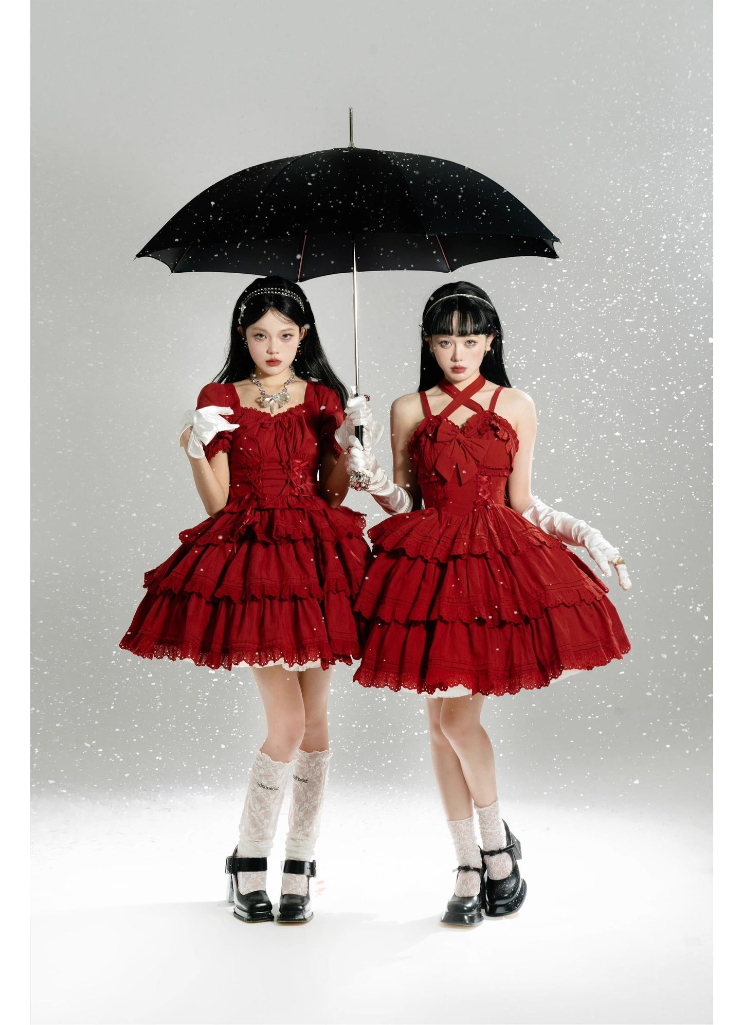 MEEKWIND - Miss Flora - Cotton Sweet Lolita Dress Set Doll-like OP and JSK