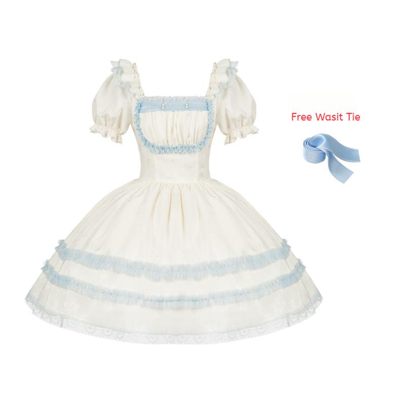 With PUJI - Sea Salt Iced Tea - Classic Lolita Dress, Fishbone Bodice