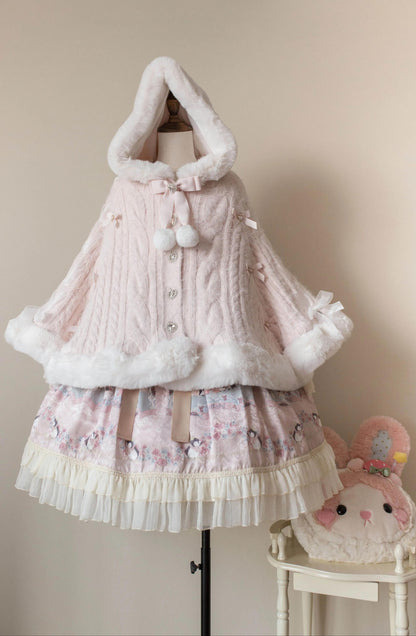 MIST - Sweet Bliss - Sweet Lolita Cape Winter Lolita Sweater Coat