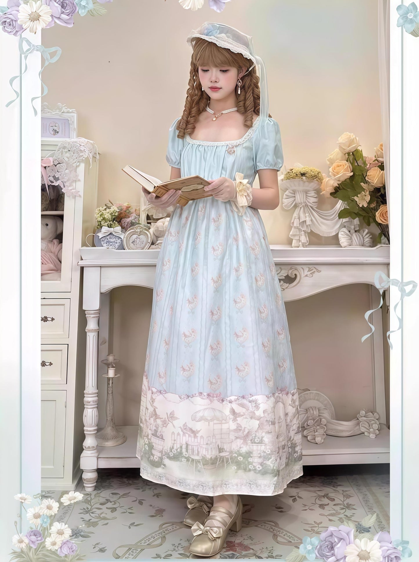 MeowMeow - Nayi Spring - Empire Waist Elegant Lolita OP Dress