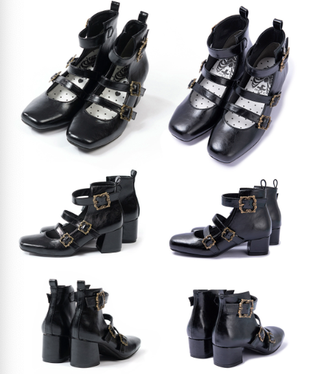 MODO - Vintage Elegant Lolita Three-buckle Mary Janes Shining Shoes