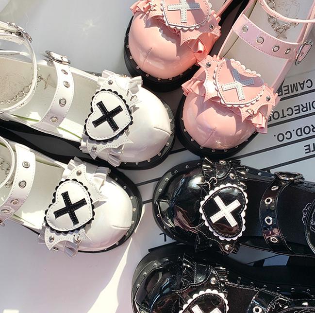 Beauty Bunny - Sweet Academy - Gothic Lolita Shoes Thick Sole Y2K Lolita Shoes