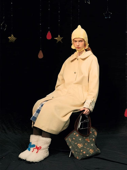 Round ball buckle simple classic Coat【s0000005939】