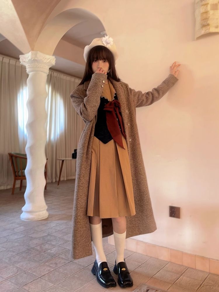 Tweed Long Jacket Coat【s0000004905】