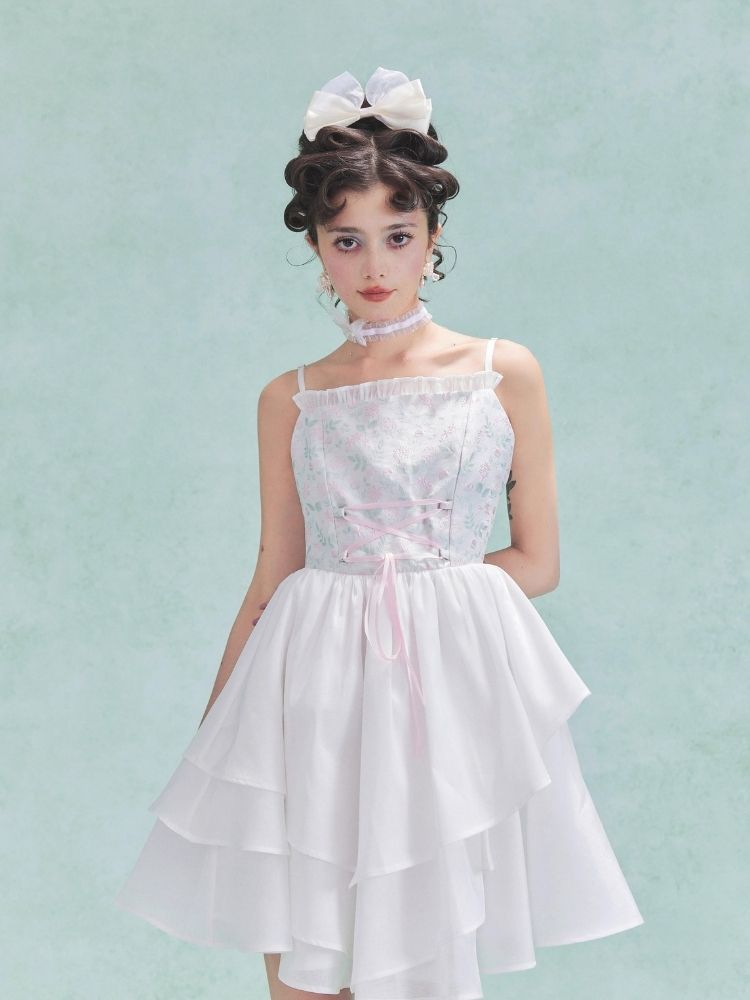 Irregular multi-layer hem poncho halter dress【s0000006977】