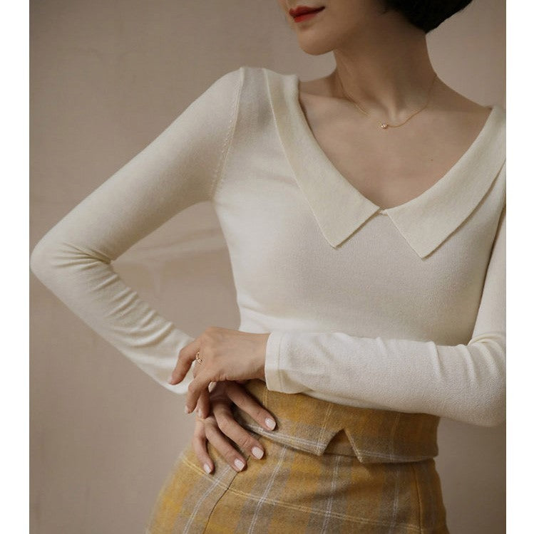 Lady's elegant slim knit