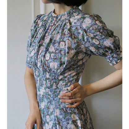 lady floral retro dress