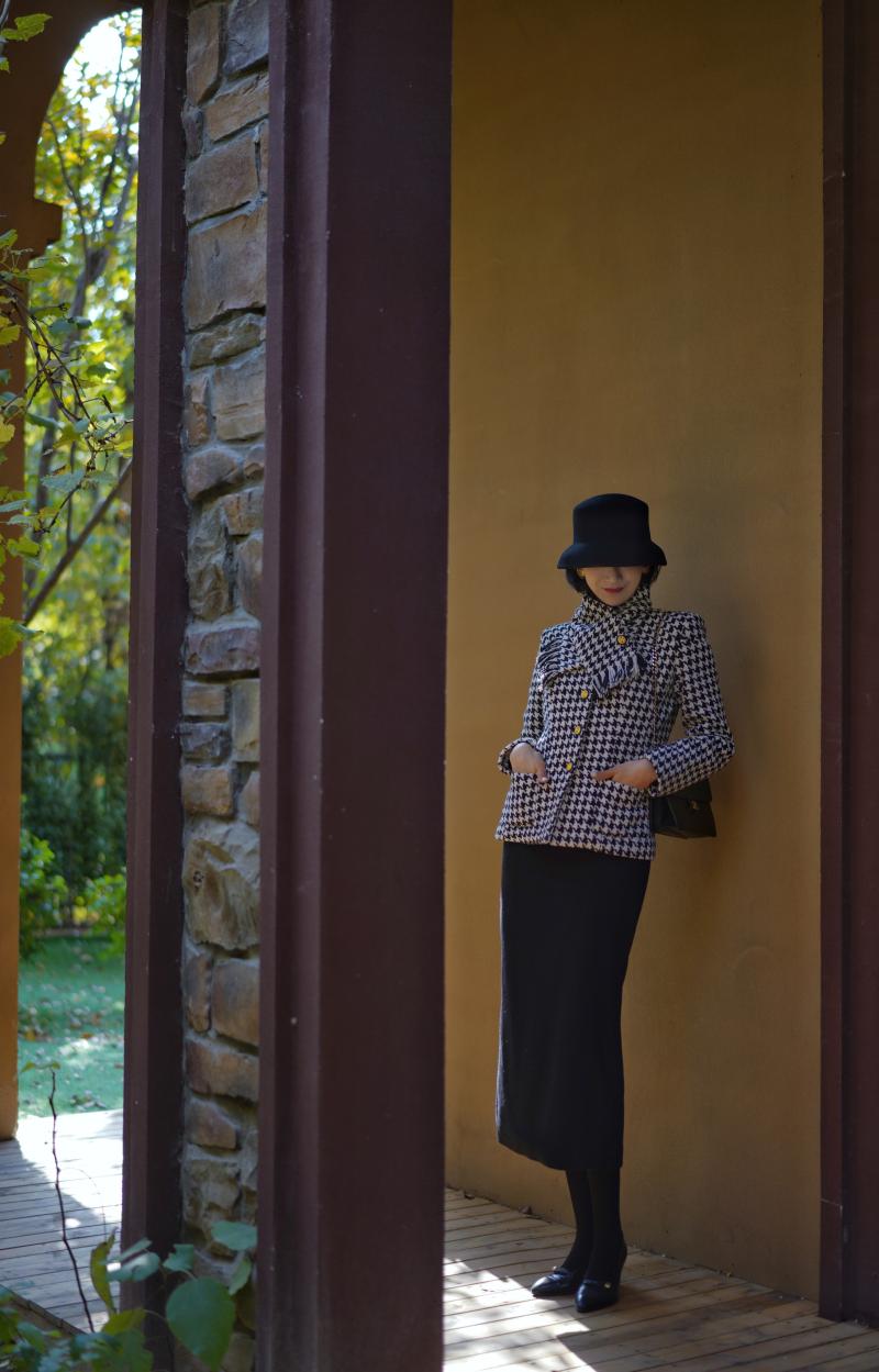 houndstooth tweed jacket