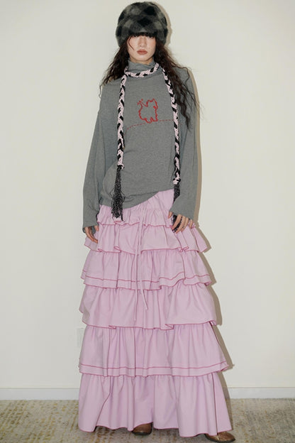 Casual Puppy Design Crewneck Top