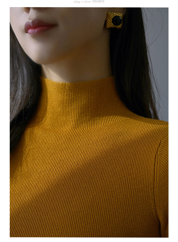 Lady's turtleneck knit