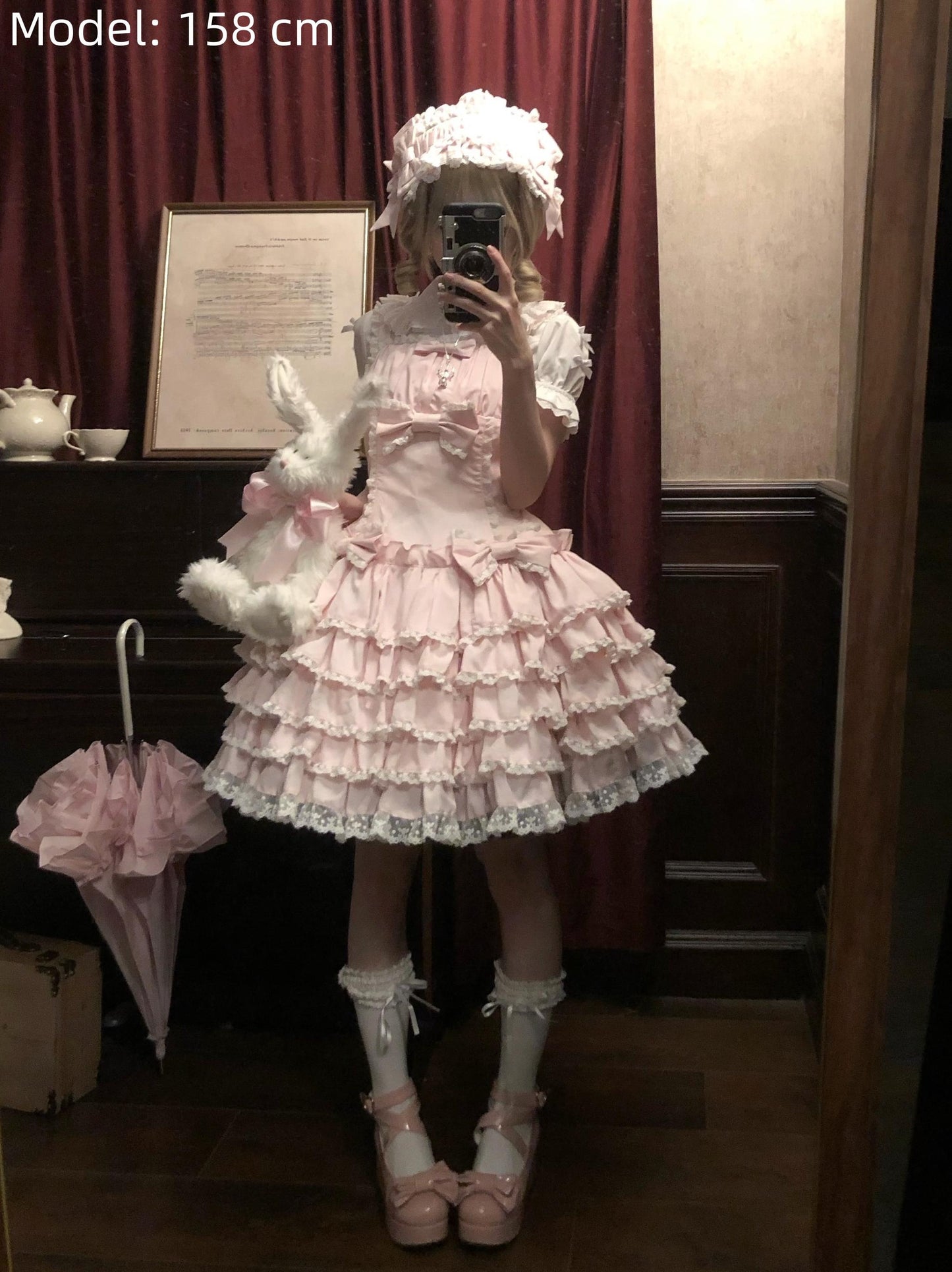 Nn Star - Half Sugar Ism - Sweet Lolita JSK Low Waist Dress With Tiered Hem