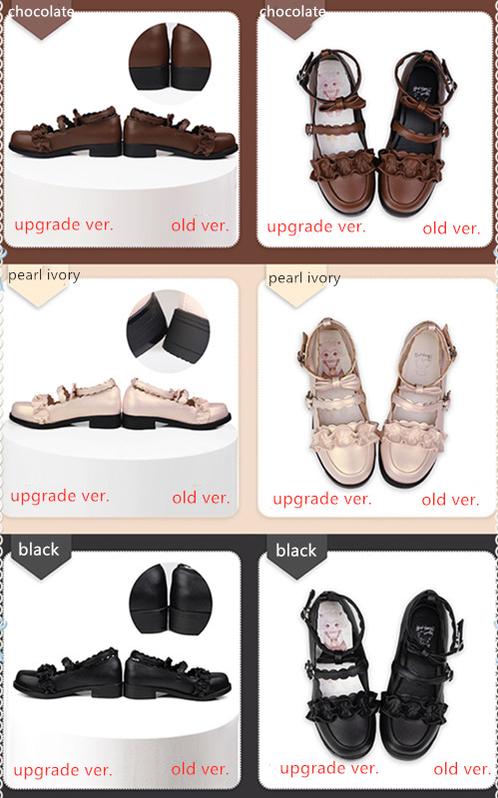 Sheep Puff - Mei Lulu - Lolita Japanese Lace Single Shoes