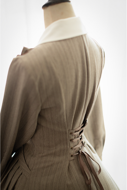 Forest Wardrobe - Winter Lolita Classic Front Open Stripe OP