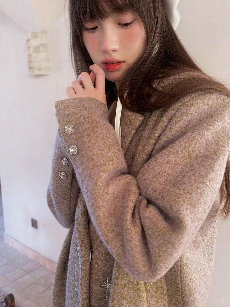 Tweed Long Jacket Coat【s0000004905】