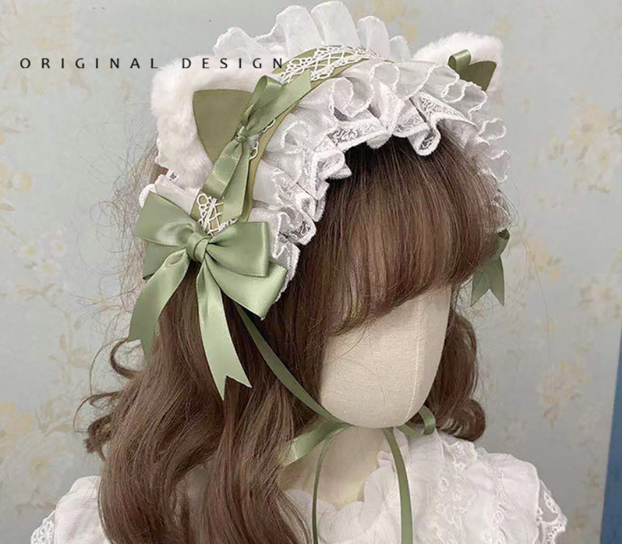 Their Past Decorations - Sweet Lolita Cat Ear Hairband