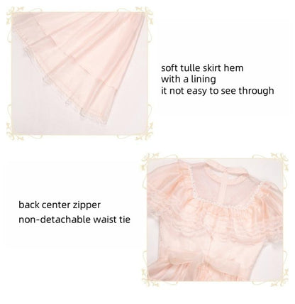 With PUJI - Morning Mist Estate - Twins Classic Lolita OP Dress, Edward Collar