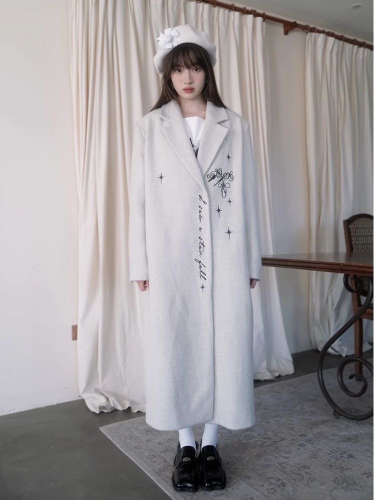 Tweed Long Jacket Coat【s0000004905】