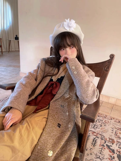 Tweed Long Jacket Coat【s0000004905】