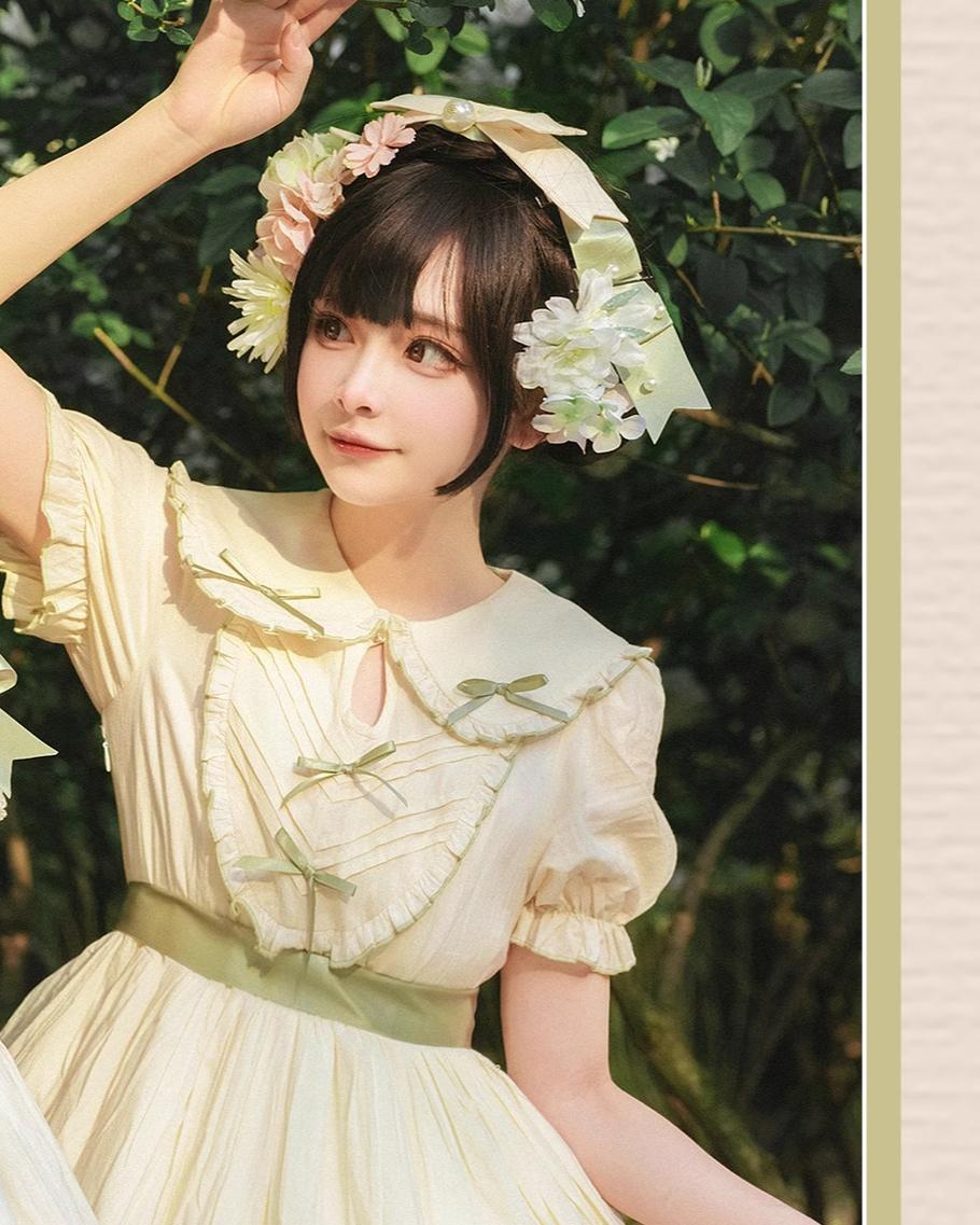 Magic Tea Party - Lena's Garland - Elegant Lolita HeaddressPearl Headband Set with Hair Clip