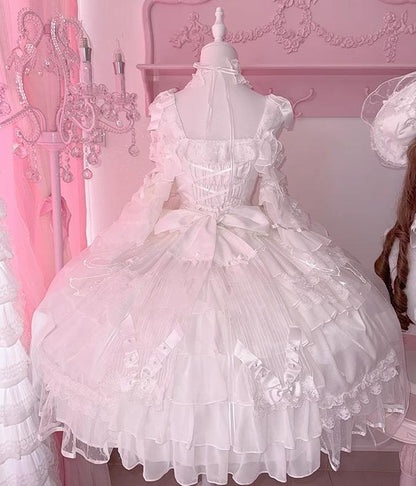 Mengfuzi - Gem Princess - Wedding Sweet Lolita JSK Dress Suit, Side Zipper