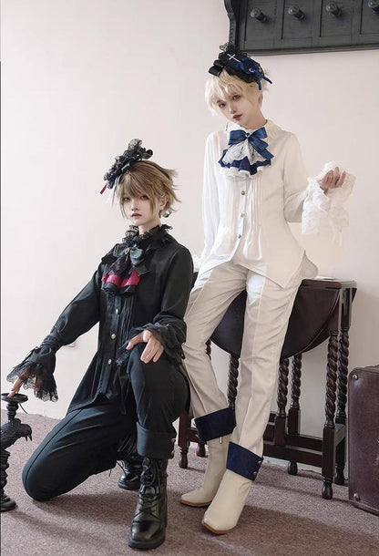 CastleToo - Coffin of Pilgrimage - Medieval European Ouji Lolita Shirt & Pants Suit