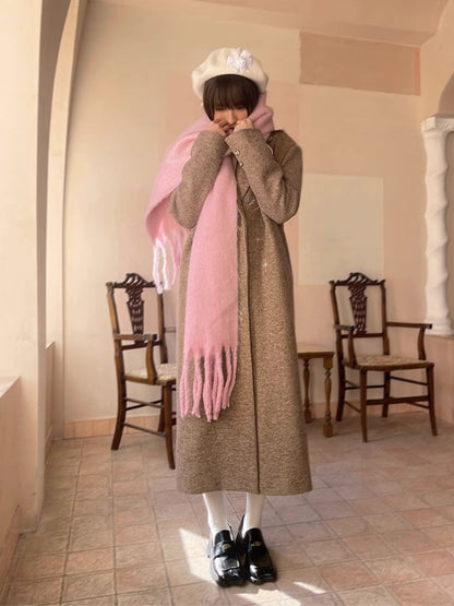 Tweed Long Jacket Coat【s0000004905】