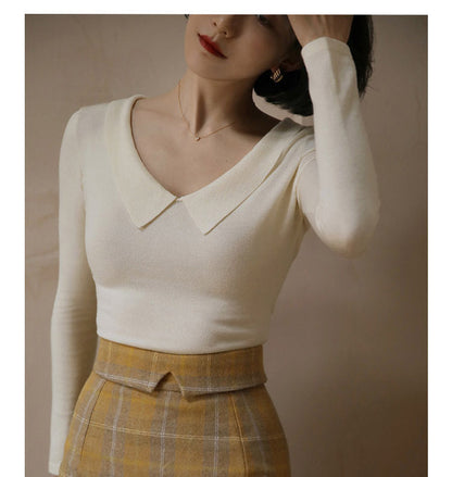 Lady's elegant slim knit