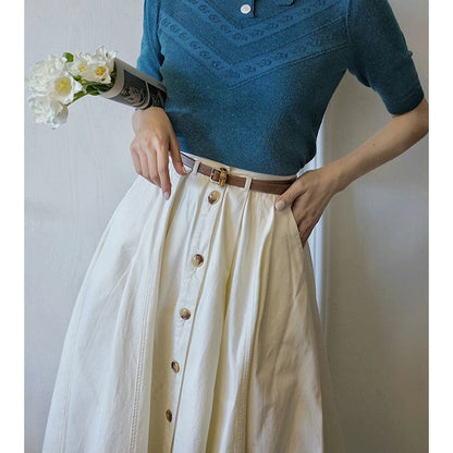 Countess retro denim skirt