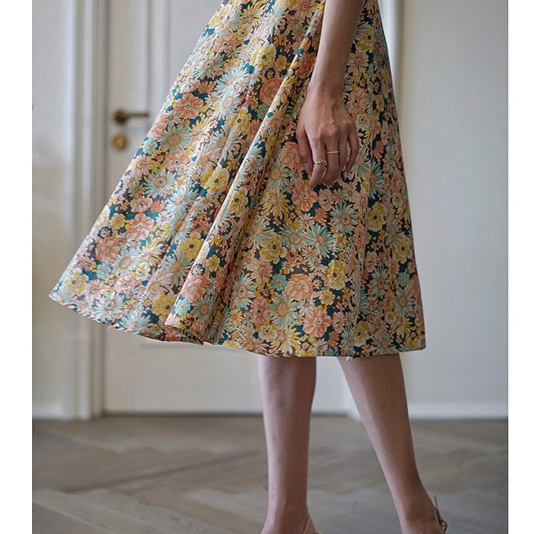 Flower field vintage dress