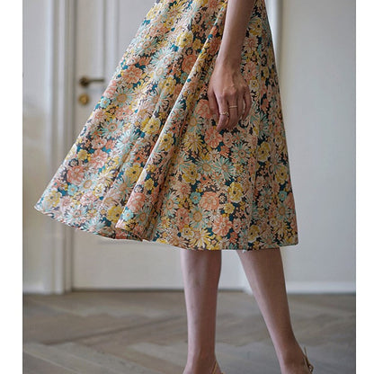 Flower field vintage dress