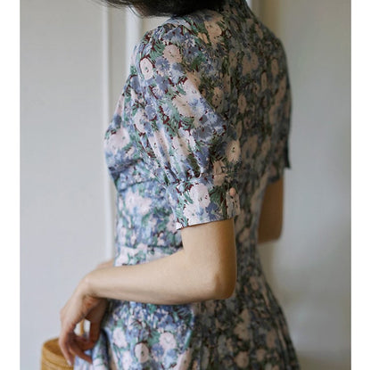 lady floral retro dress